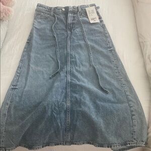 Denim Maxi Skirt